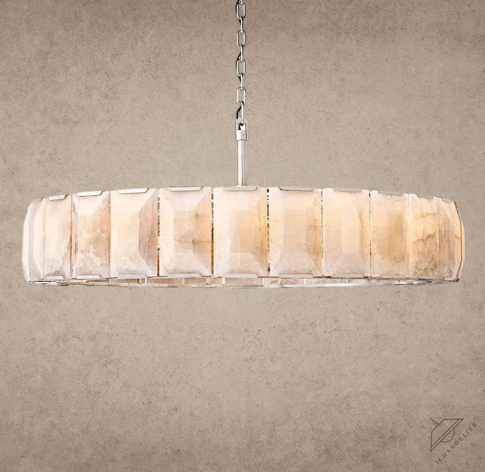 60" / Nickle Harlow Calcite Round Chandelier 19", 31", 43", 60"