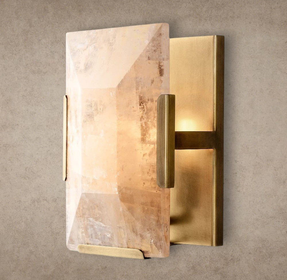 Brass Harlow Calcite Sconce