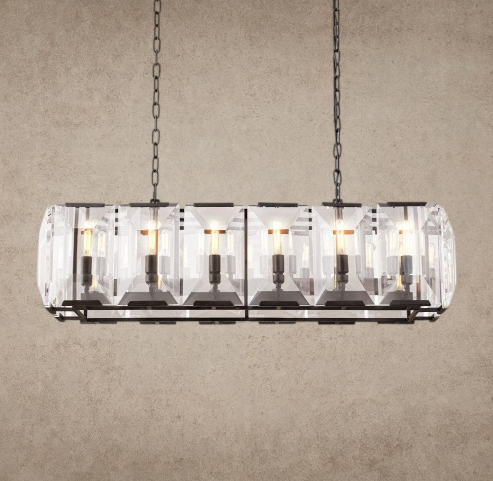 42" / Bronze Harlow Crystal Rectangular Chandelier 42", 54", 62", 74"