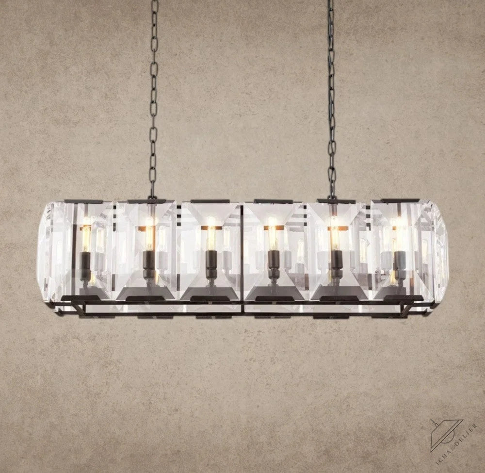 42" / Bronze Harlow Crystal Rectangular Chandelier 42", 54", 62", 74"