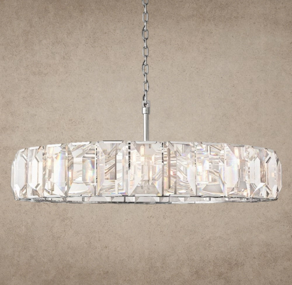 60" / Nickle Harlow Crystal Round Chandelier 19", 31", 43", 60"