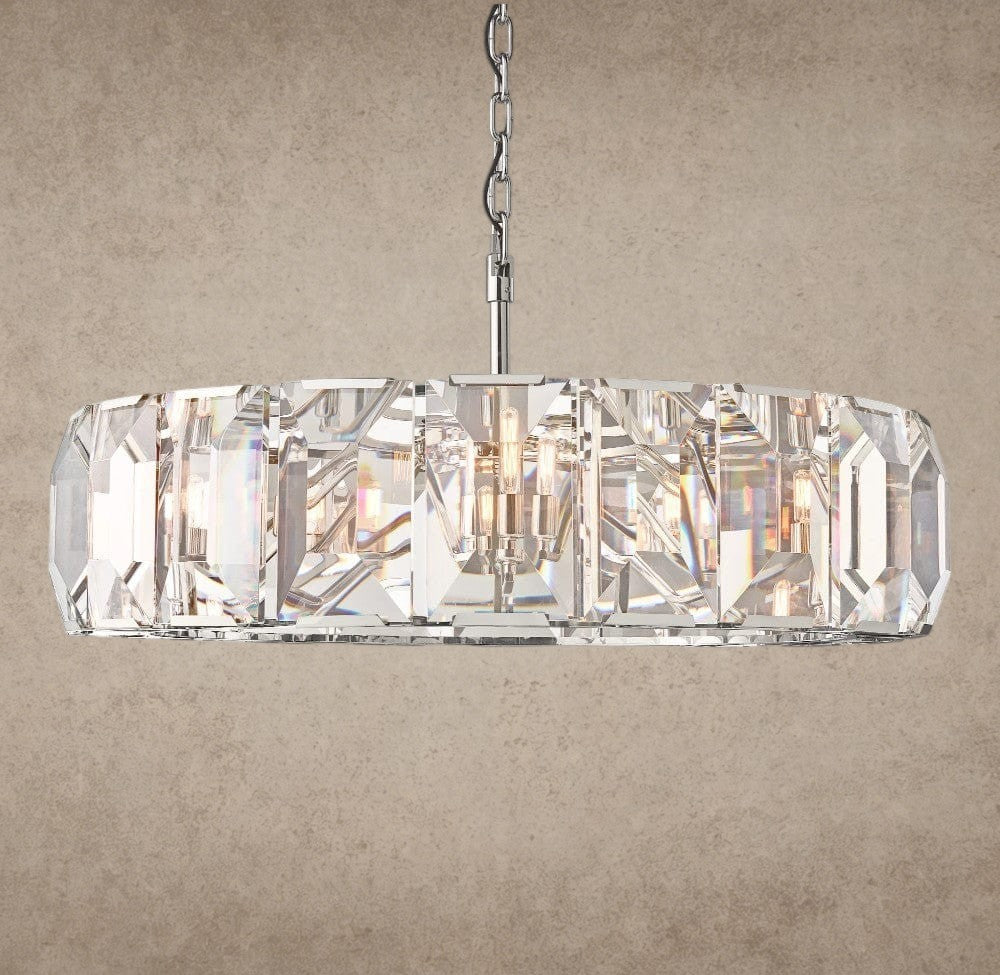 43" / Nickle Harlow Crystal Round Chandelier 19", 31", 43", 60"