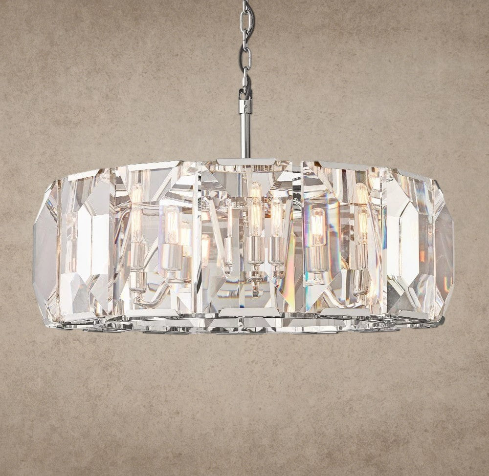 31" / Nickle Harlow Crystal Round Chandelier 19", 31", 43", 60"