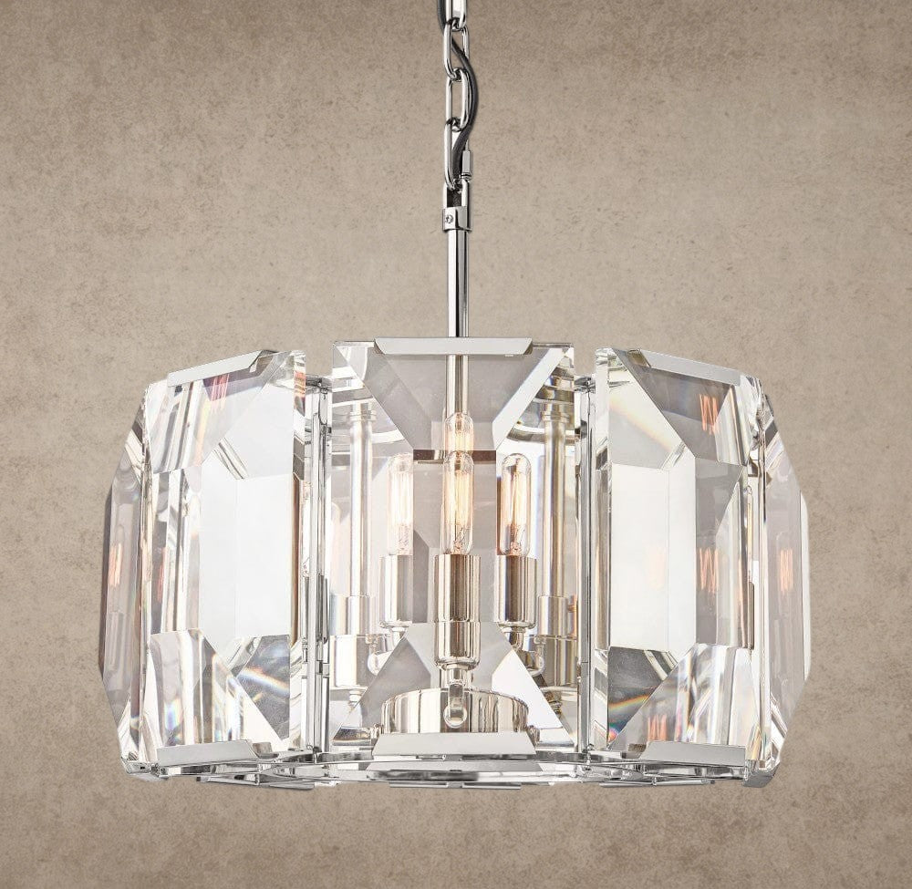 19" / Nickle Harlow Crystal Round Chandelier 19", 31", 43", 60"