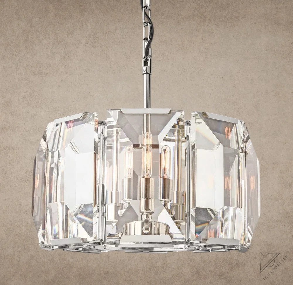 19" / Nickle Harlow Crystal Round Chandelier 19", 31", 43", 60"