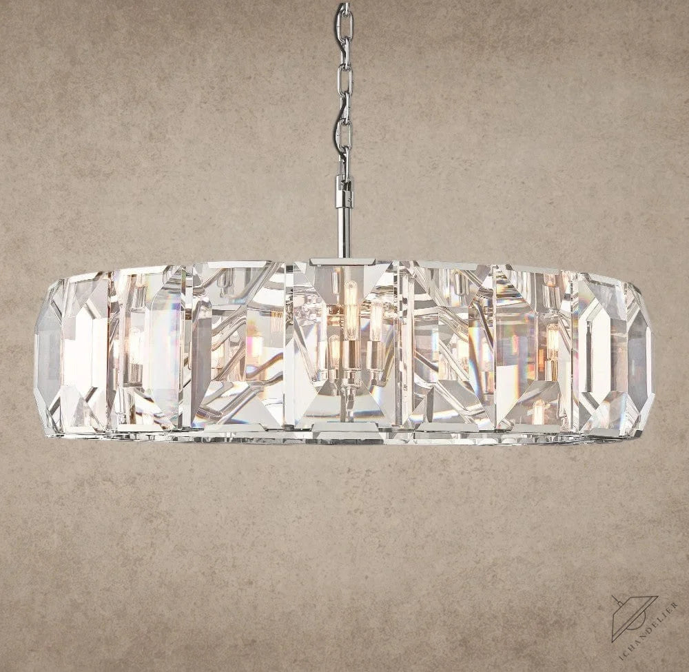 43" / Nickle Harlow Crystal Round Chandelier 19", 31", 43", 60"