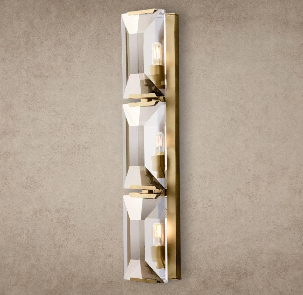 Brass Harlow Crystal Triple Sconce