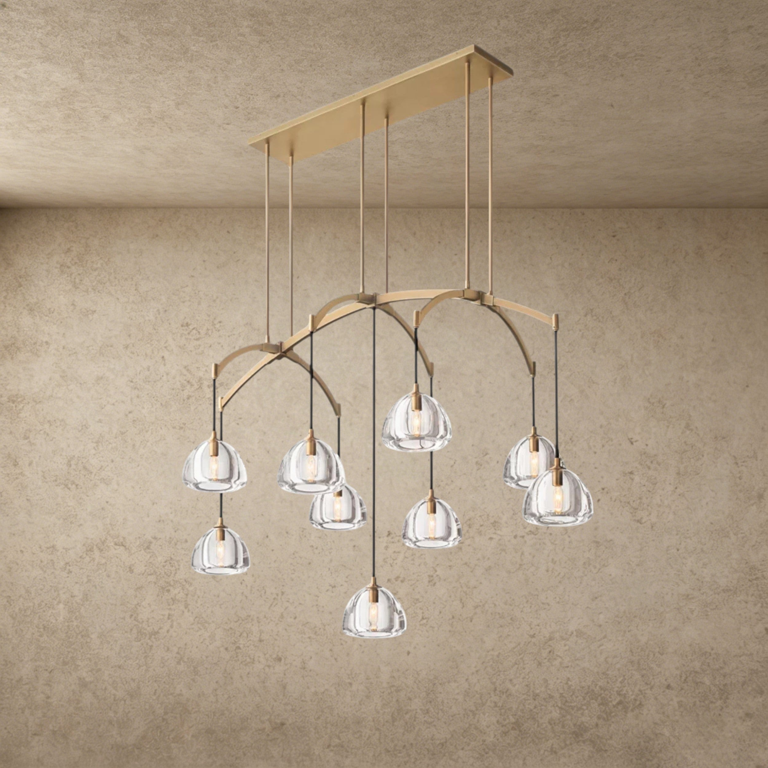 Hemisphere Linear Chandelier 54", 72"