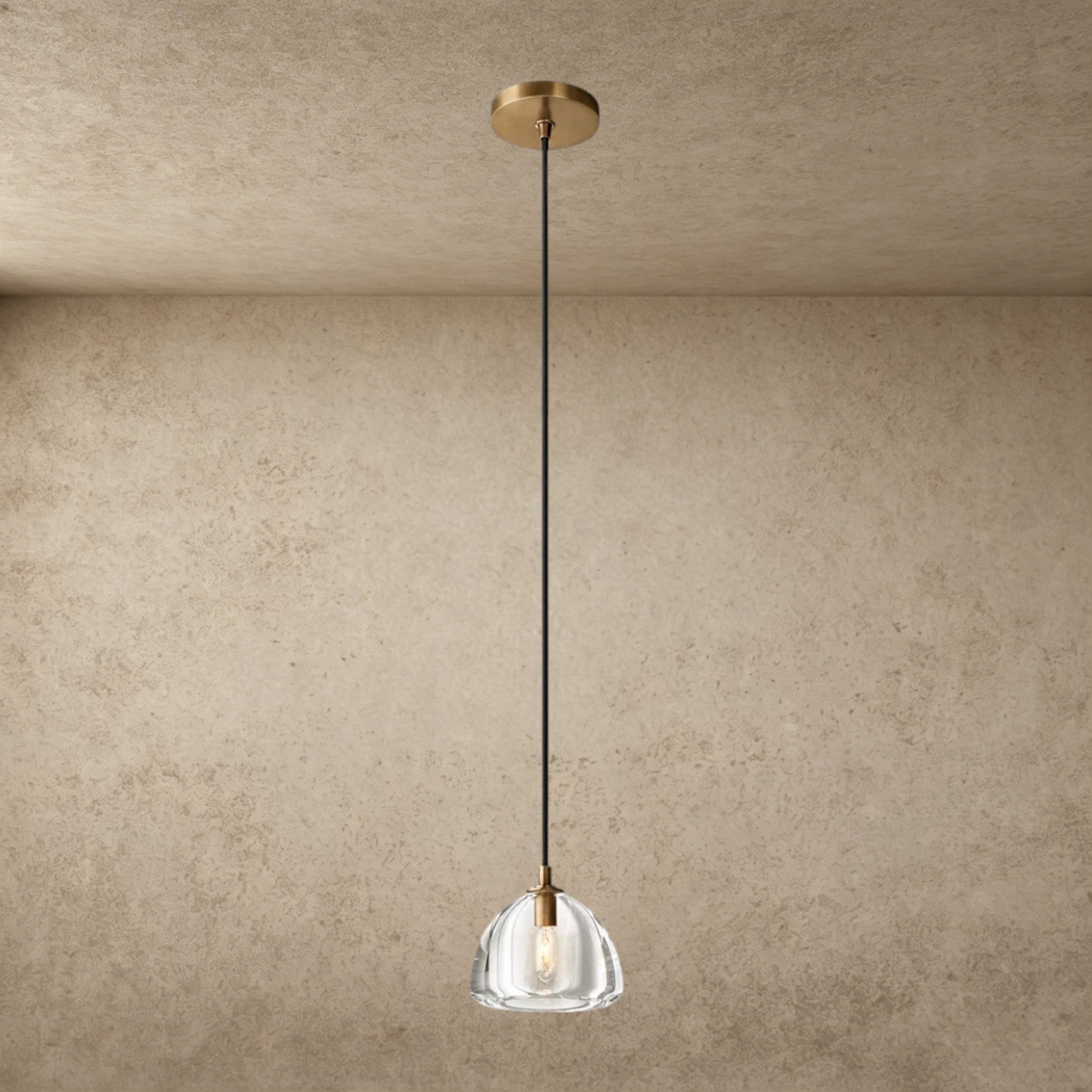 Brass HEMISPHERE PENDANT