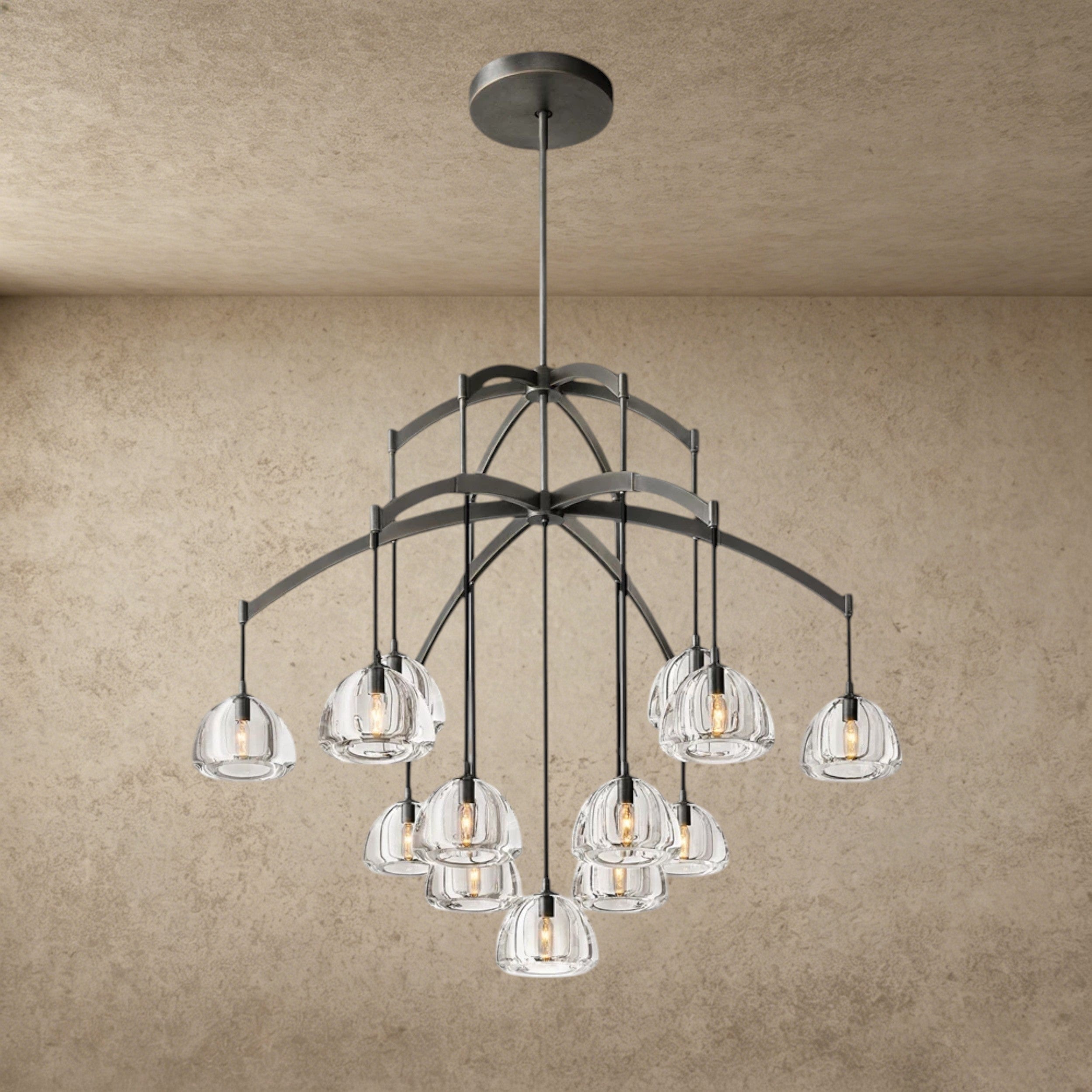 48" / Bronze Hemisphere Round Chandelier 36", 48", 60"