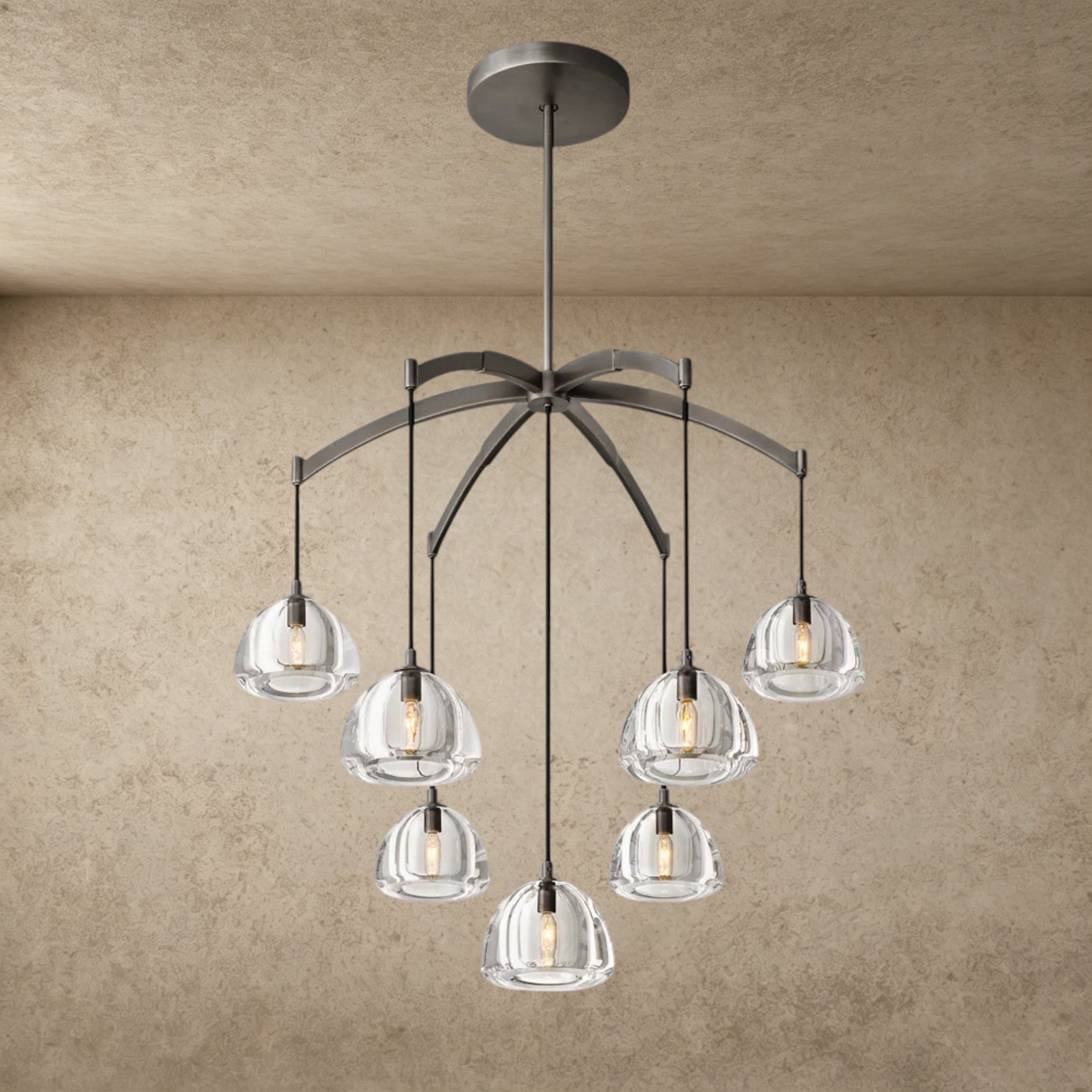 36" / Bronze Hemisphere Round Chandelier 36", 48", 60"