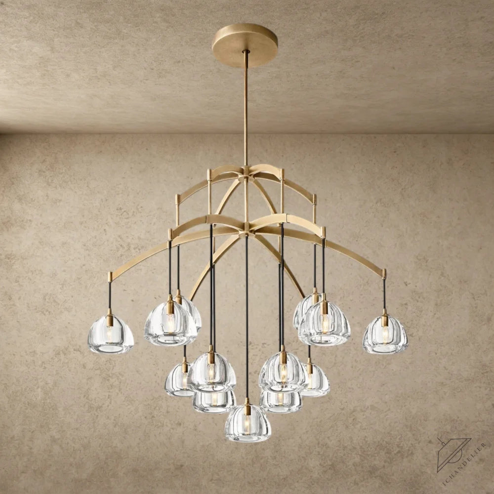 48" / Brass Hemisphere Round Chandelier 36", 48", 60"