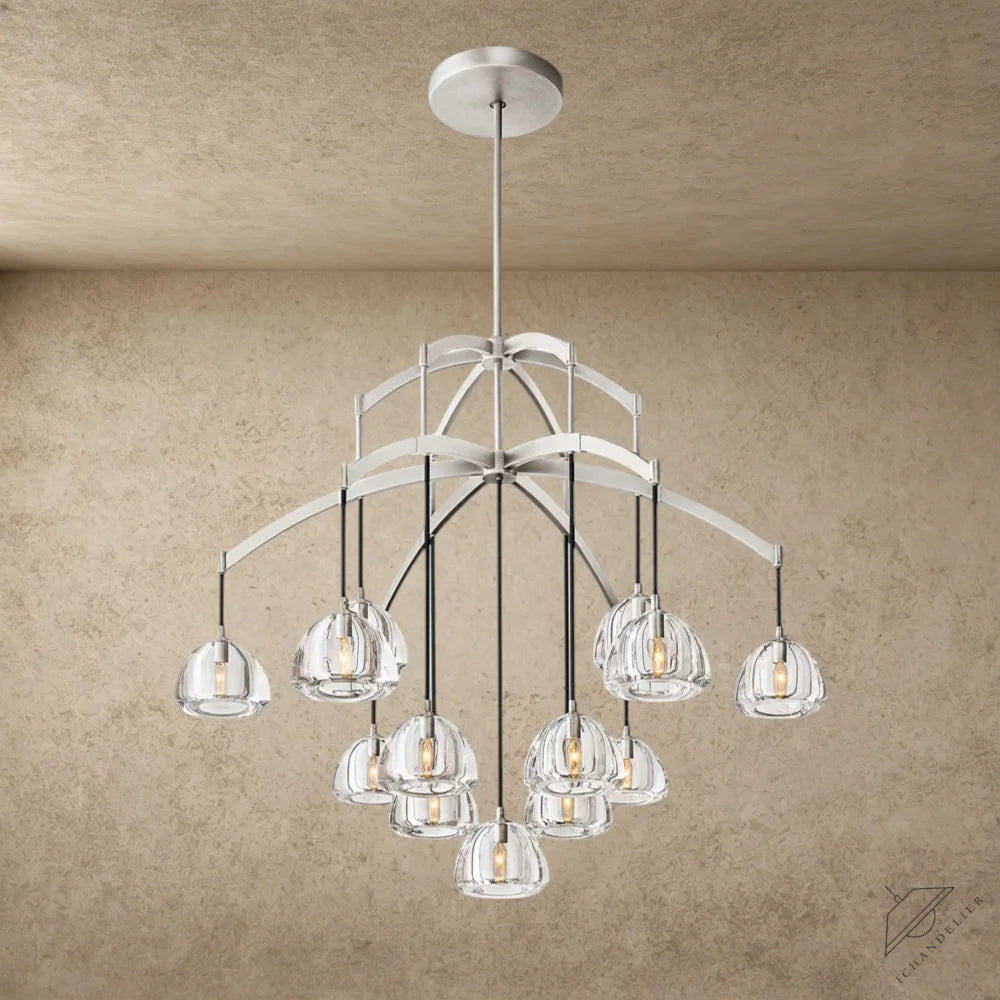 48" / Nickle Hemisphere Round Chandelier 36", 48", 60"