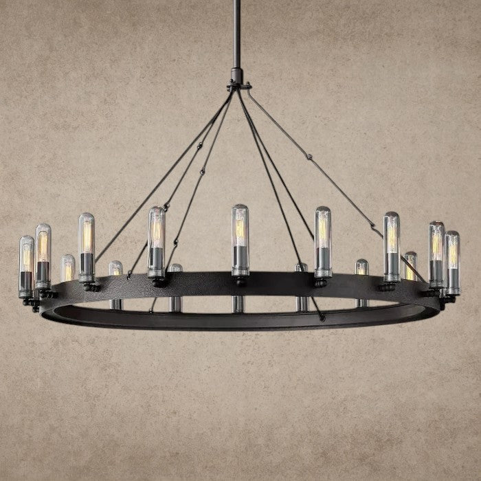 Camino  Round Outdoor Chandelier 39“D 51"D
