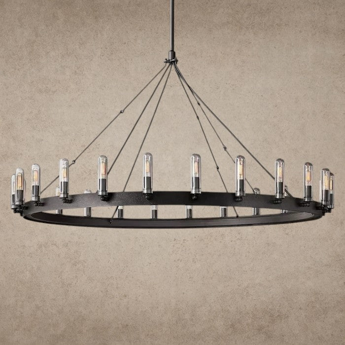 Camino  Round Outdoor Chandelier 39“D 51"D