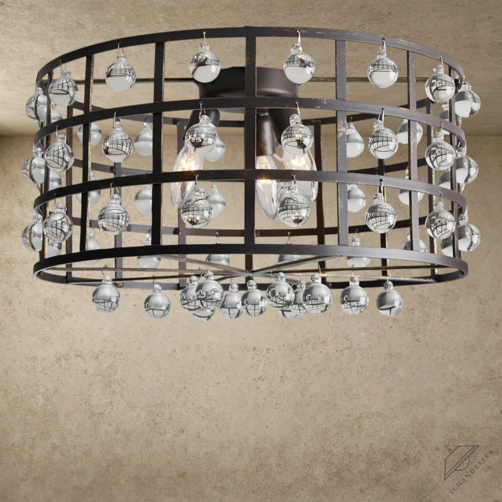 La Cage Flush Mount in Bronze