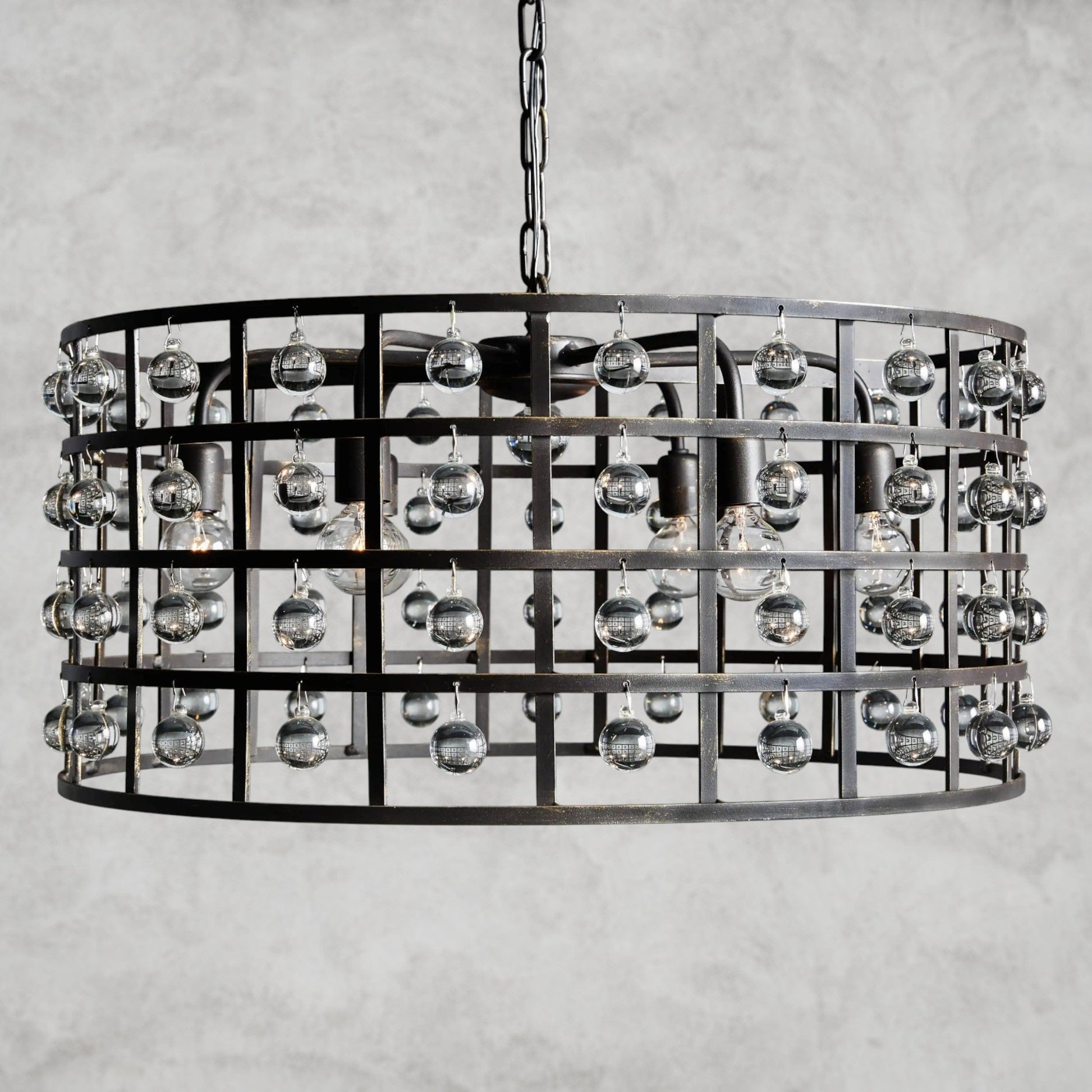 6" / Bronze La Cage Round Chandelier 6", 8", 12"