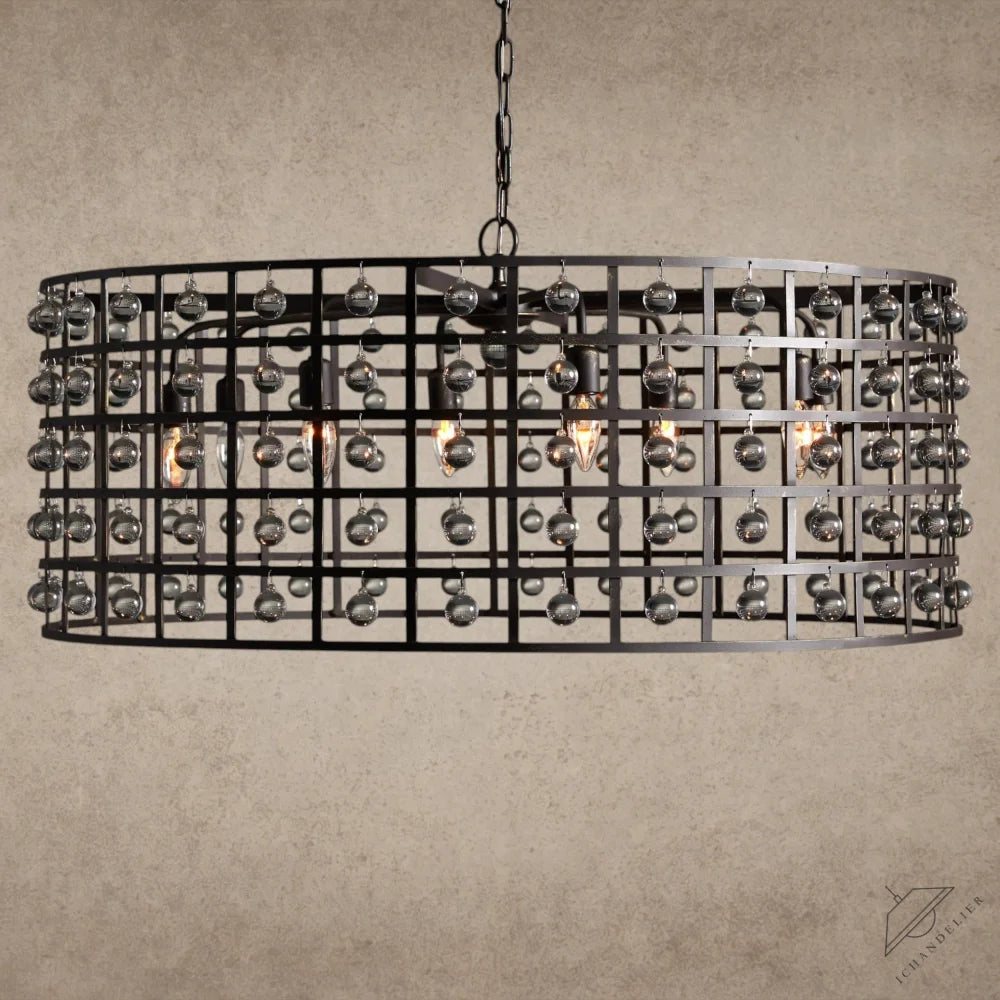 8" / Bronze La Cage Round Chandelier 6", 8", 12"