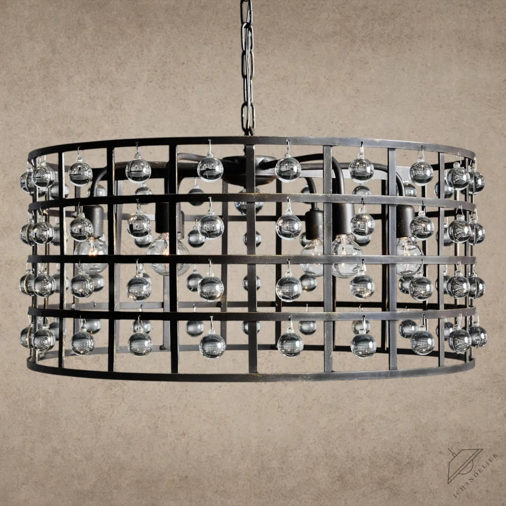 6" / Bronze La Cage Round Chandelier 6", 8", 12"