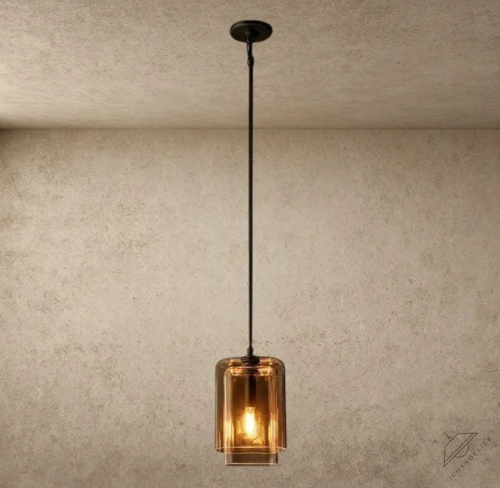 Lacour Amber Glass Pendant