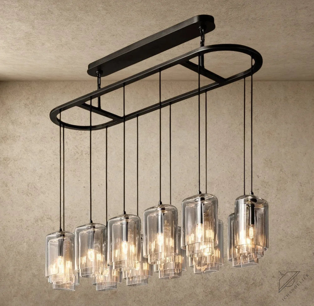 Lacour Clear Glass Linear Chandelier