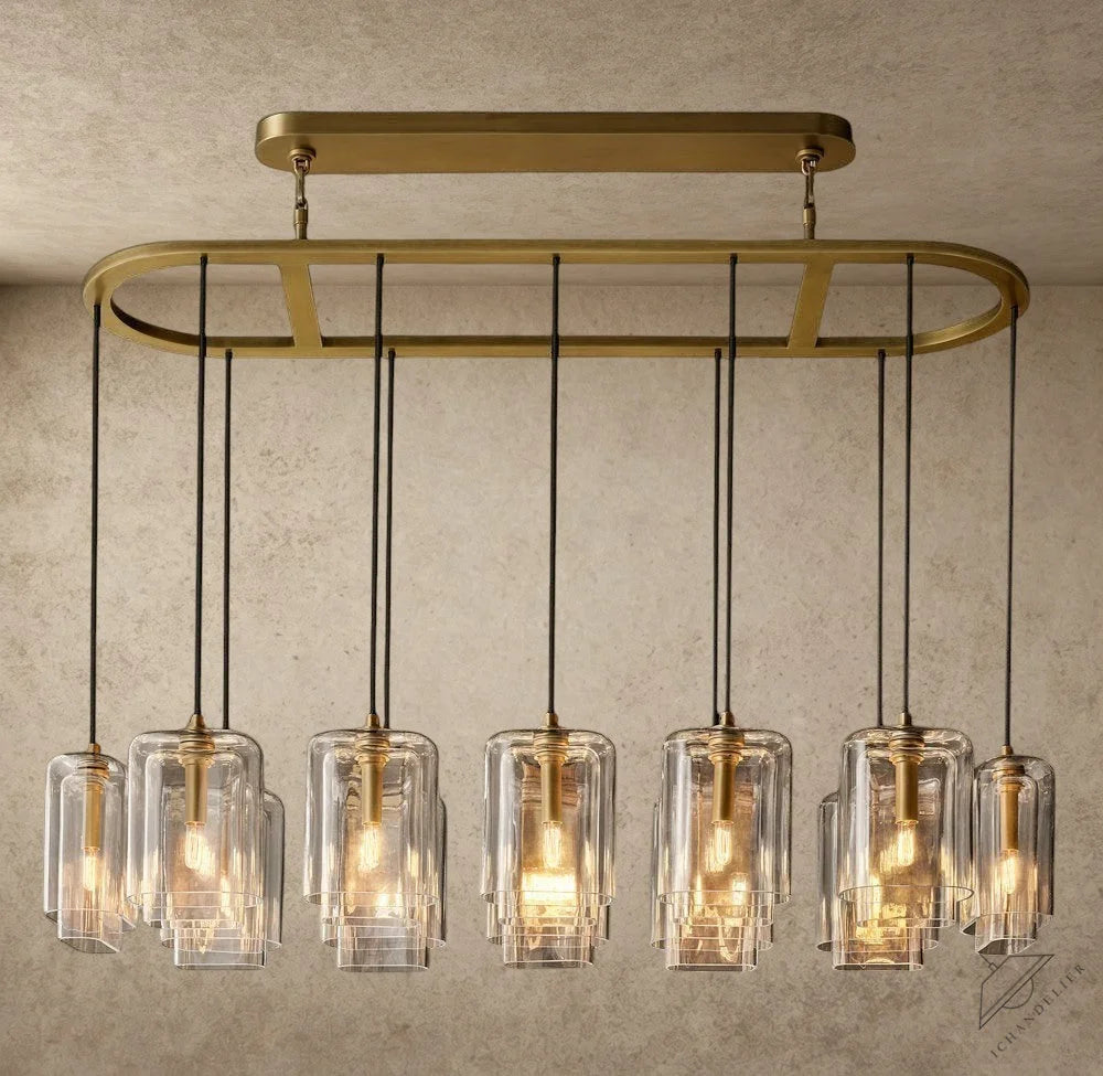 Lacour Clear Glass Linear Chandelier