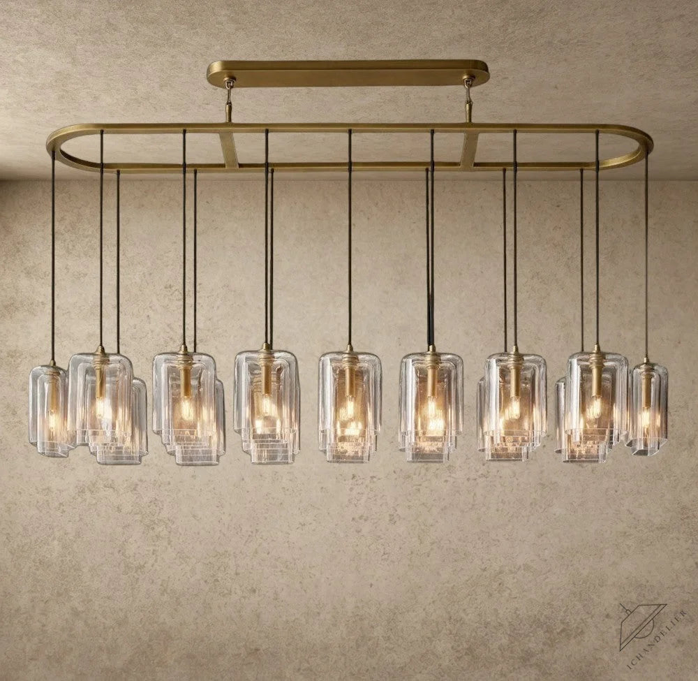 Lacour Clear Glass Linear Chandelier