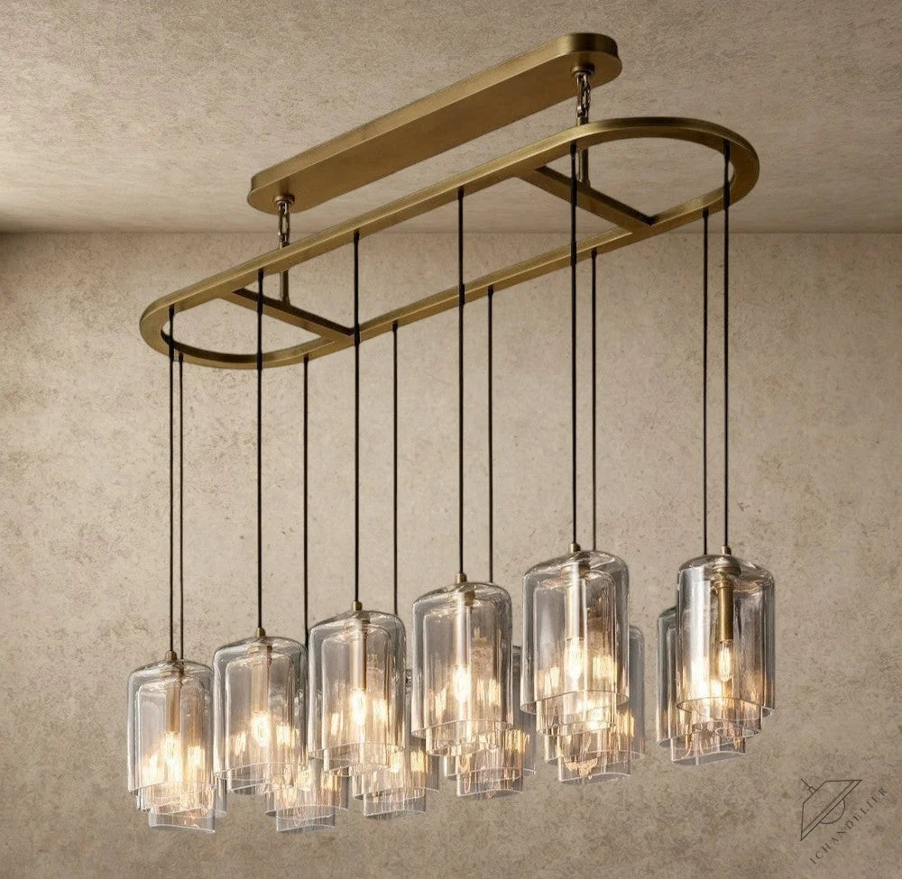 Lacour Clear Glass Linear Chandelier