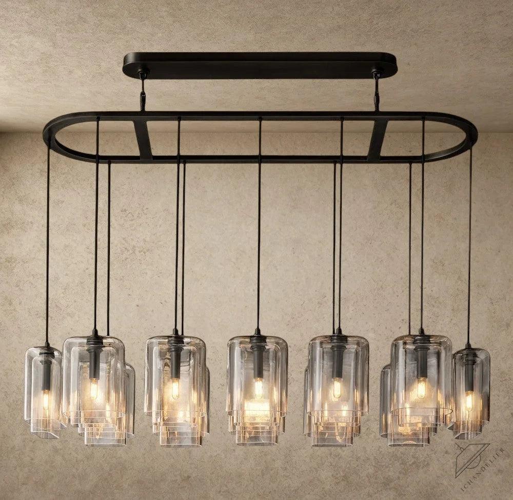Lacour Clear Glass Linear Chandelier