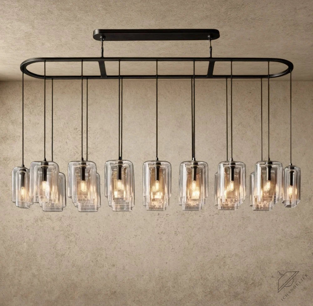 Lacour Clear Glass Linear Chandelier