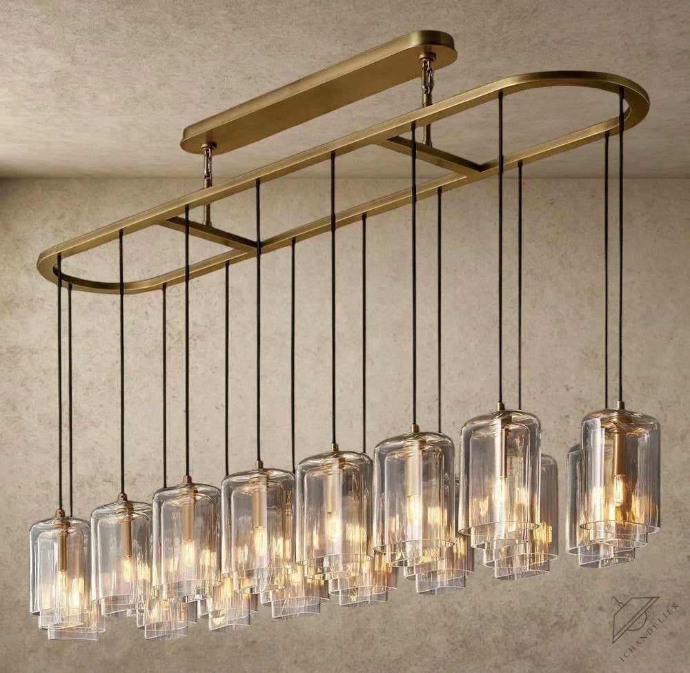 Lacour Clear Glass Linear Chandelier