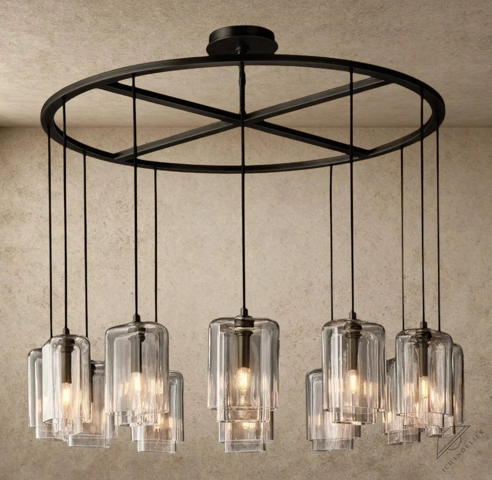 Lacour Clear Glass Round Chandelier