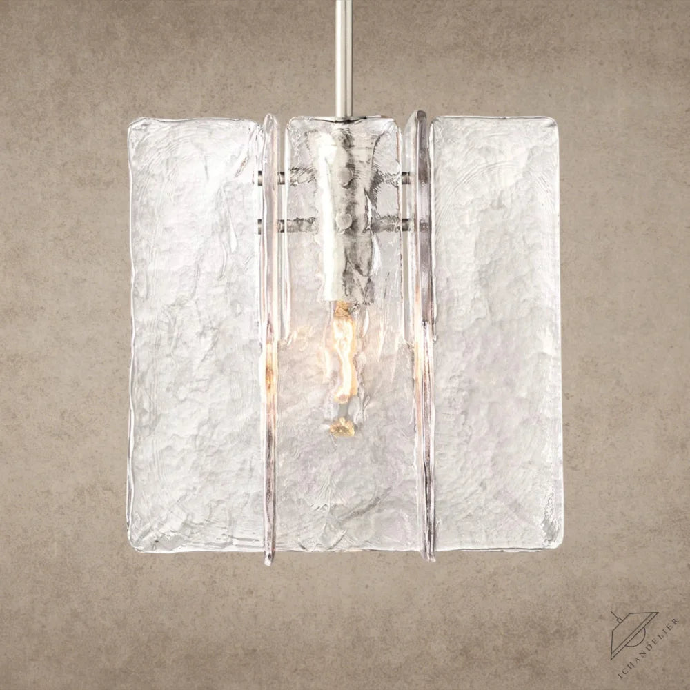 Nickle Lattice Clear Glass Pendant