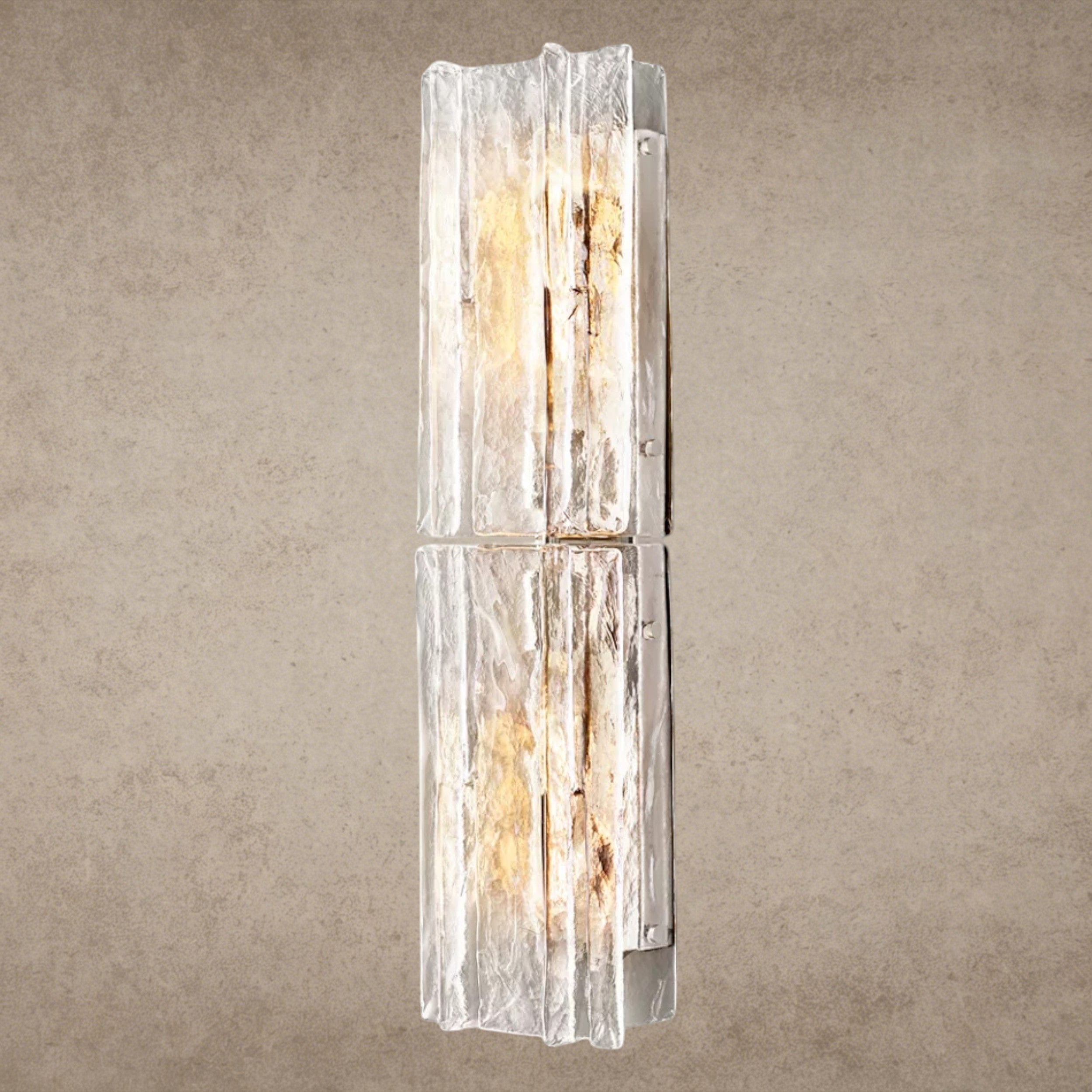 30" / Nickle Lattice Clear Glass Sconce 15", 30"