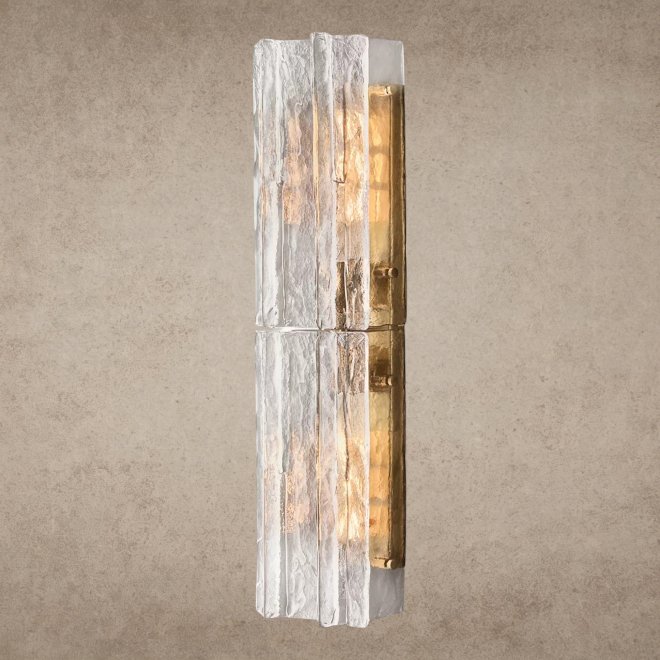 30" / Brass Lattice Clear Glass Sconce 15", 30"