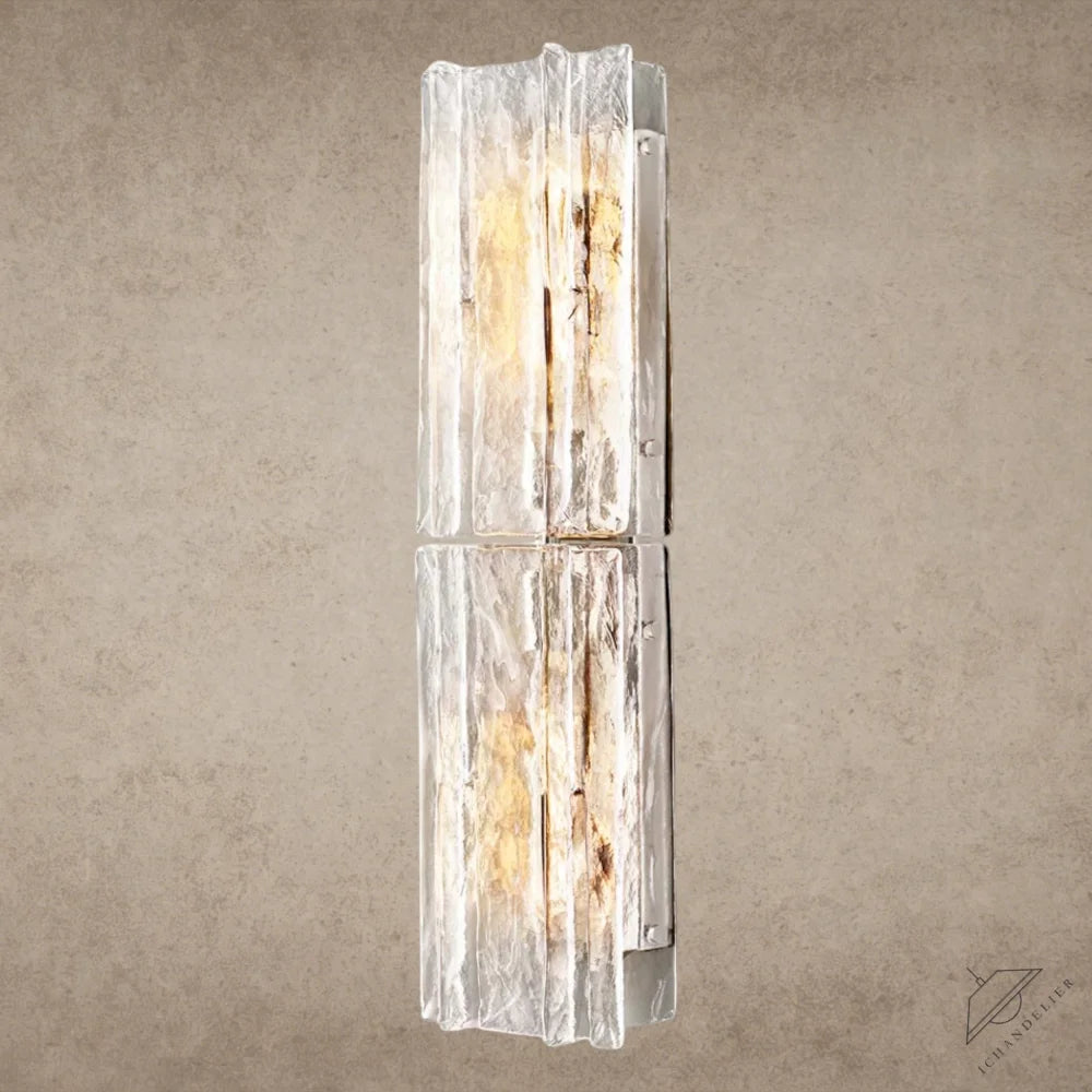 30" / Nickle Lattice Clear Glass Sconce 15", 30"