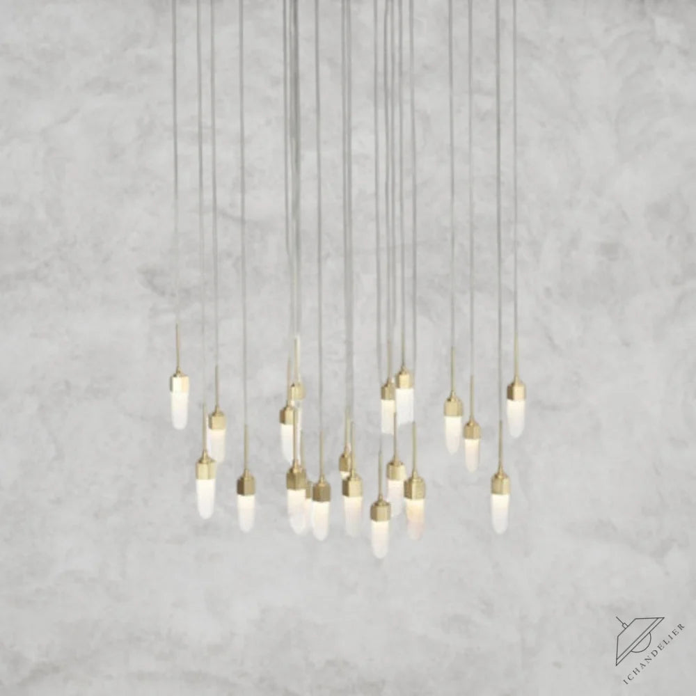 125"H x25.75" Wx25.75"D Leo Chandelier-20 Drop Round