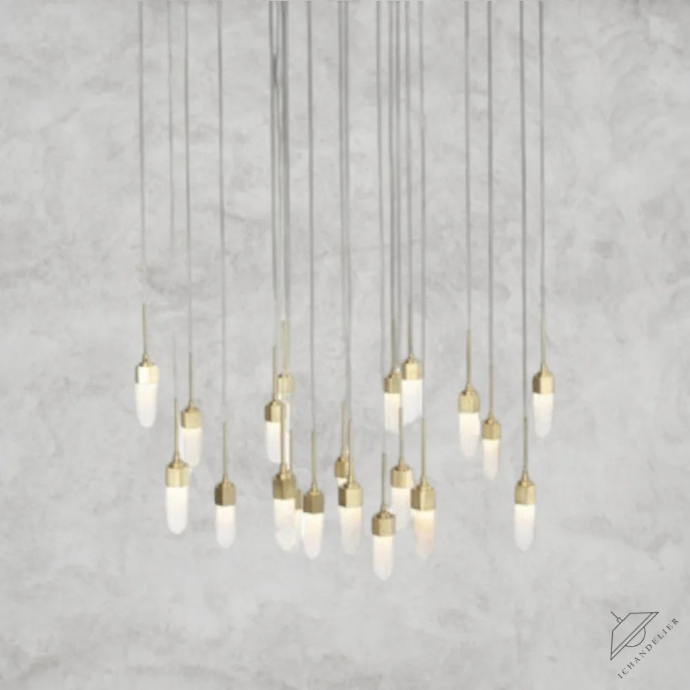 61.5" Hx25.75" Wx25.75"D Leo Chandelier-20 Drop Round