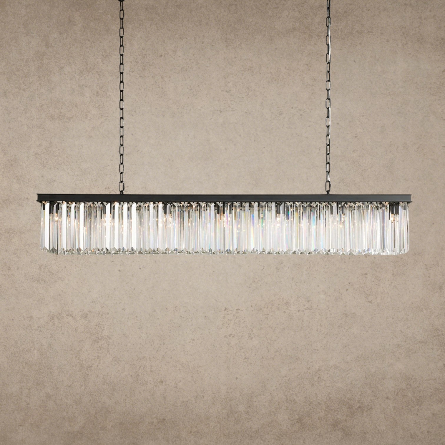 60" / Bronze Leyland Rectangular Chandelier 60", 71.5"