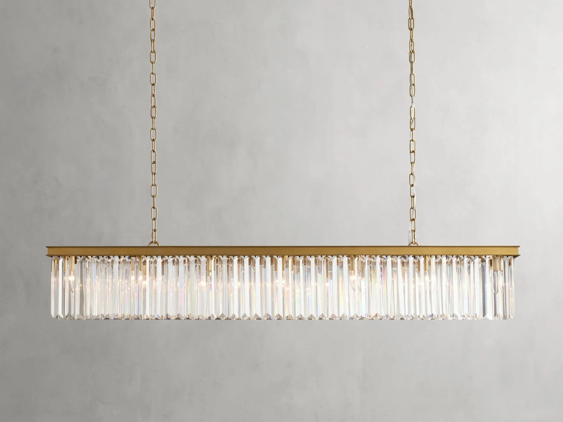 60" / Brass Leyland Rectangular Chandelier 60", 71.5"