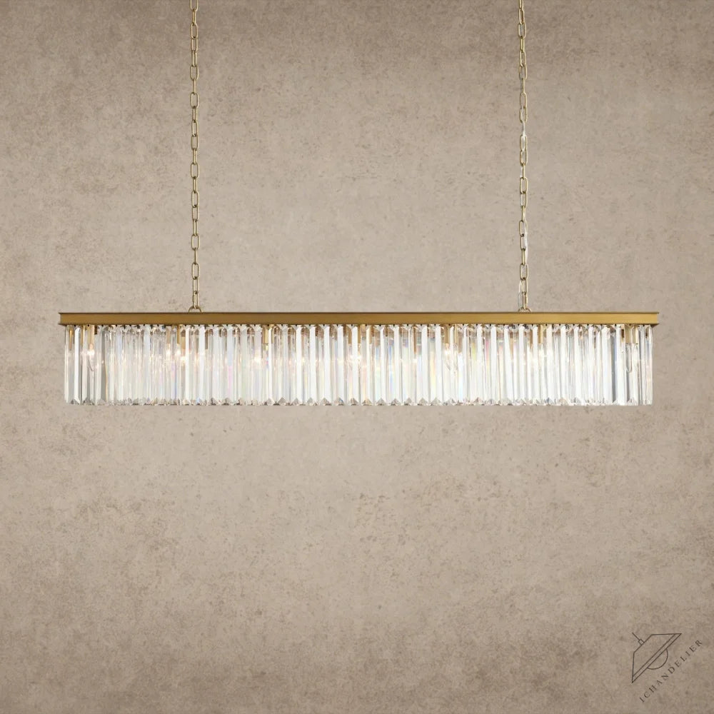 60" / Brass Leyland Rectangular Chandelier 60", 71.5"