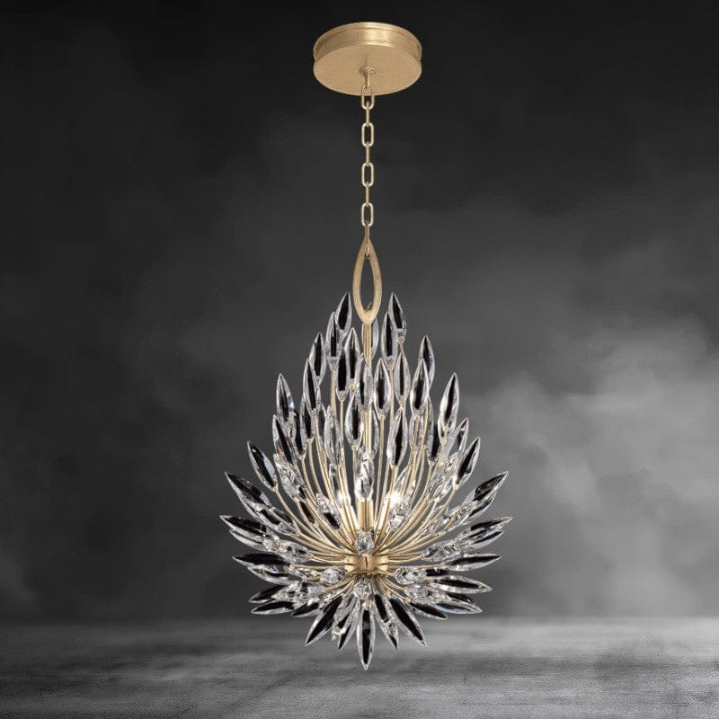 28'' H / Brass Lily Buds Light Chandelier