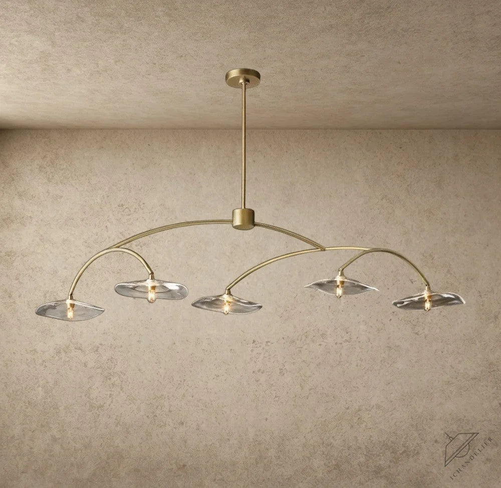 Lily Clear Glass Linear Chandelier