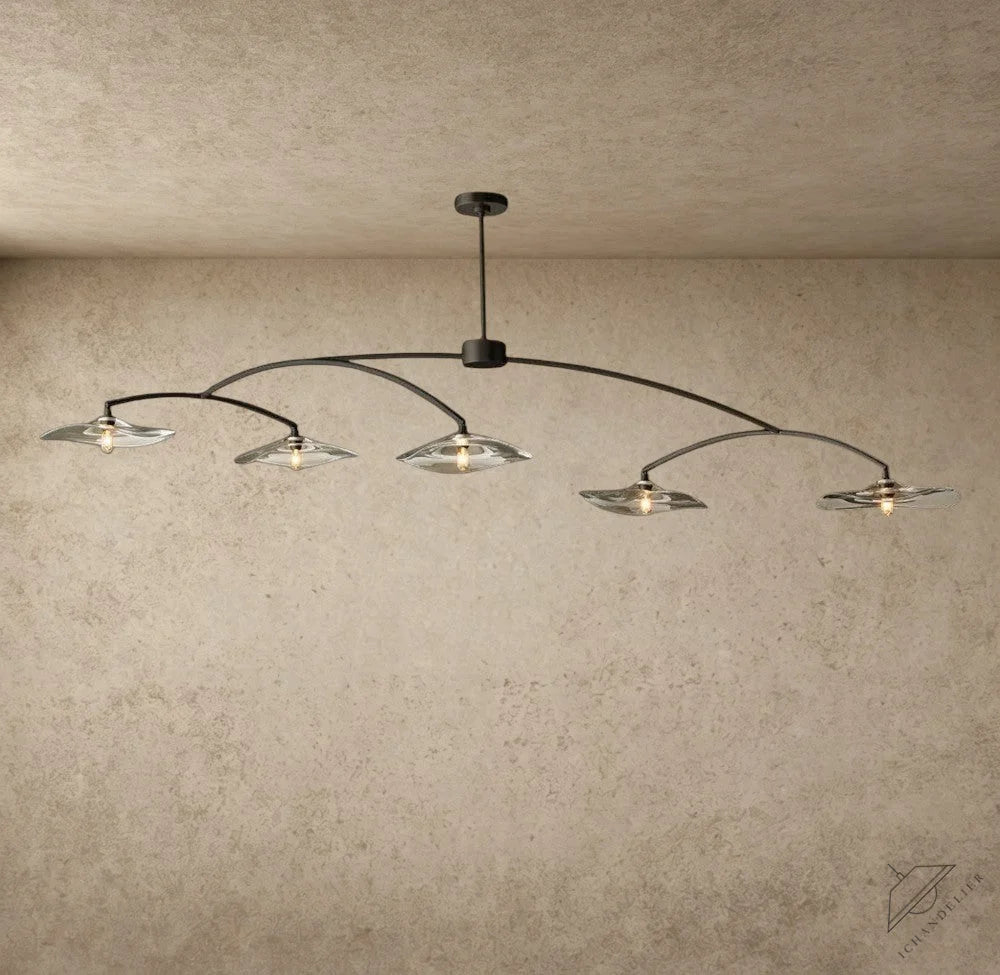 Lily Clear Glass Linear Chandelier