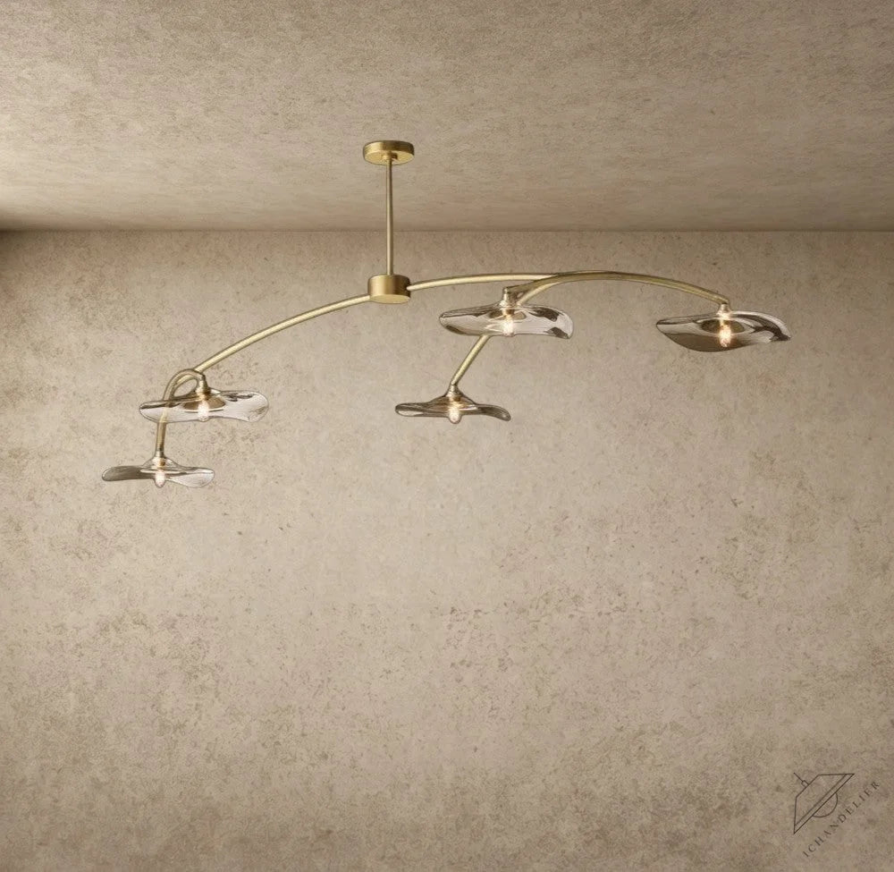 Lily Smoke Glass Linear Chandelier
