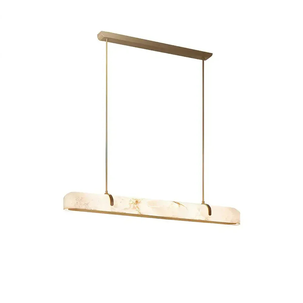 Small Linear Alabaster Chandelier 35.4", 59.1"