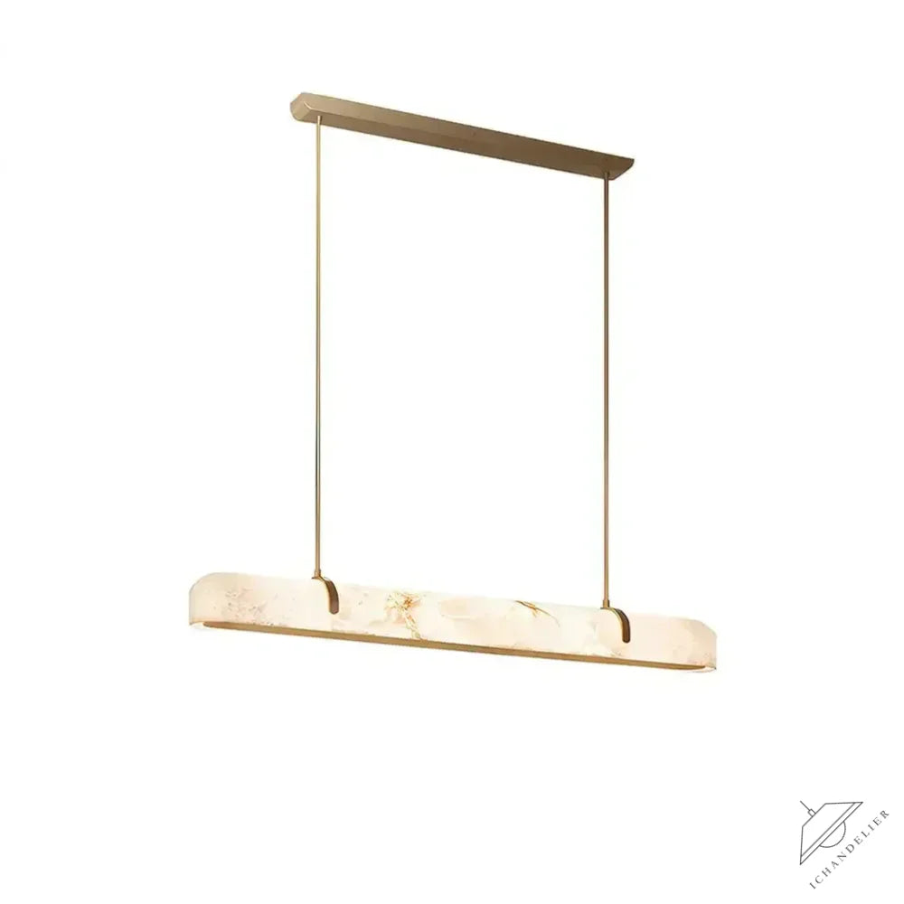 Small Linear Alabaster Chandelier 35.4", 59.1"