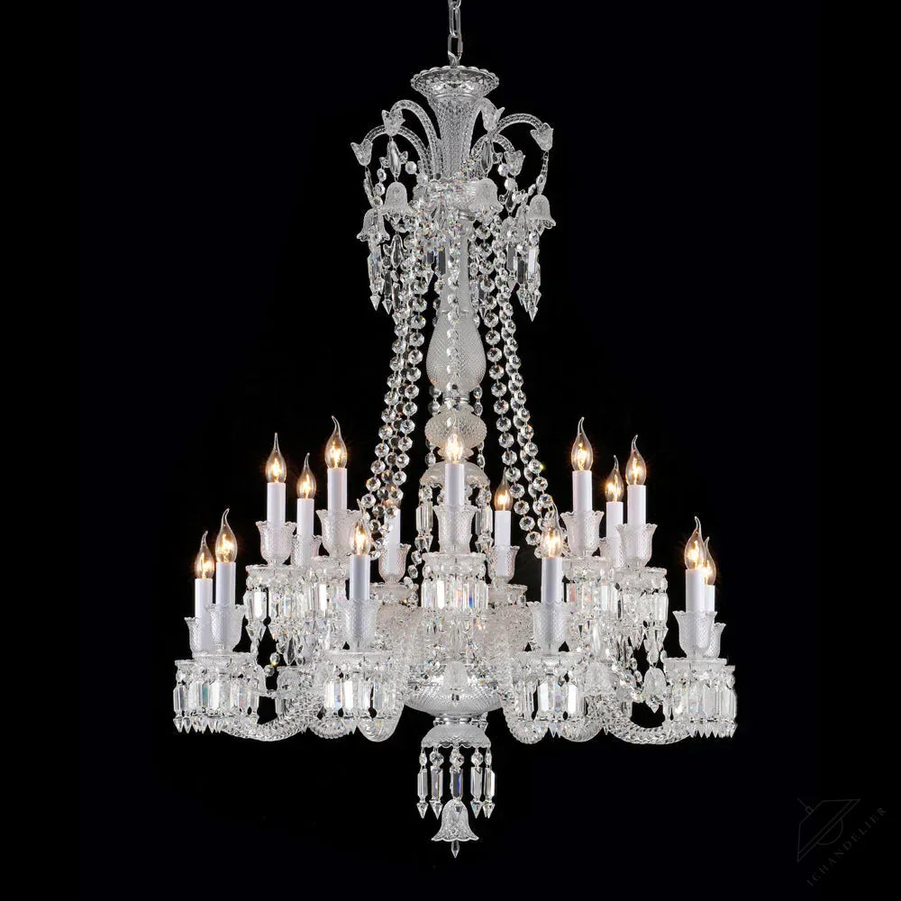 Without Shade Long Neck Zenith Cristalloire Crystal Chandelier