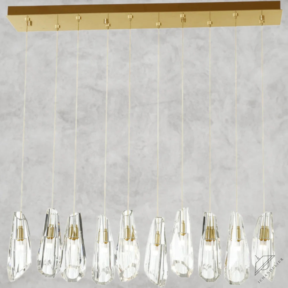 Brass Luma 10 - Light Crystal Pendant