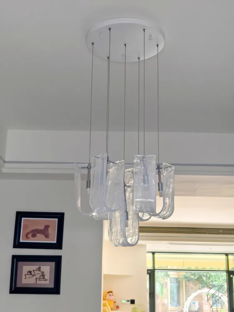 Luminous Waves Chandelier by Aurorae Lighting